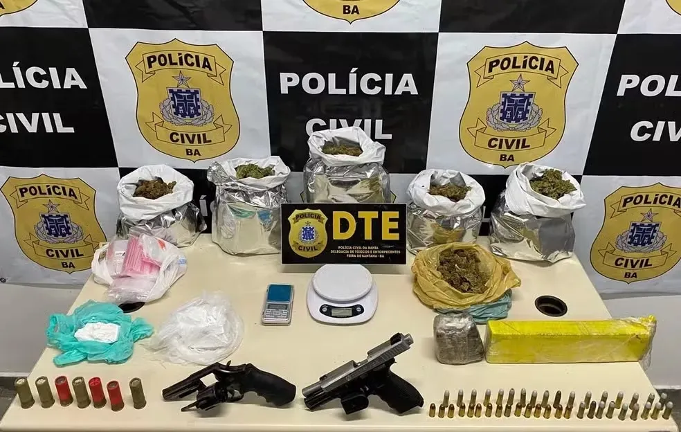 Casal é preso na Bahia por tráfico de drogas e posse ilegal de armas