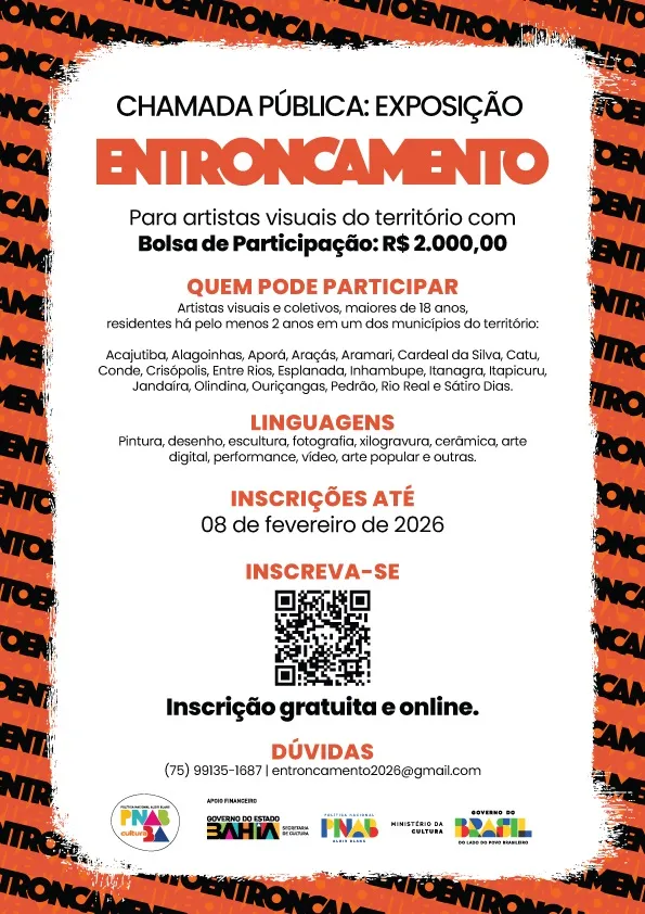 Um chamado aos artistas do Litoral Norte e Agreste Baiano