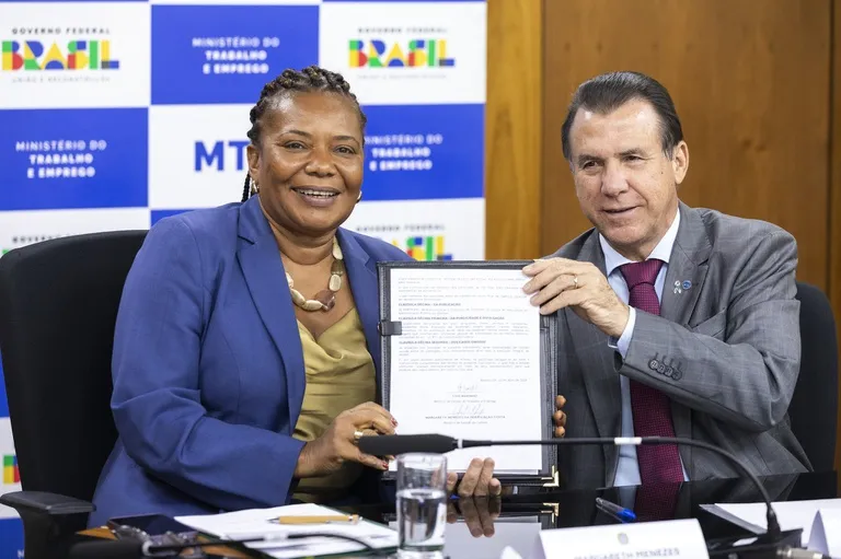 Ministra da Cultura Margareth Menezes e Ministro do Trabalho e Emprego, Luiz Marinho
